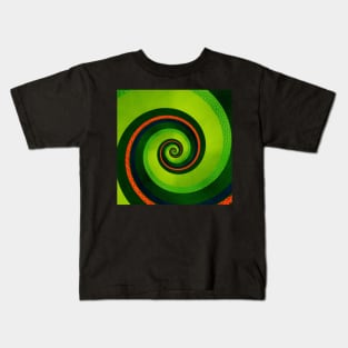 ART leather green spiral Kids T-Shirt